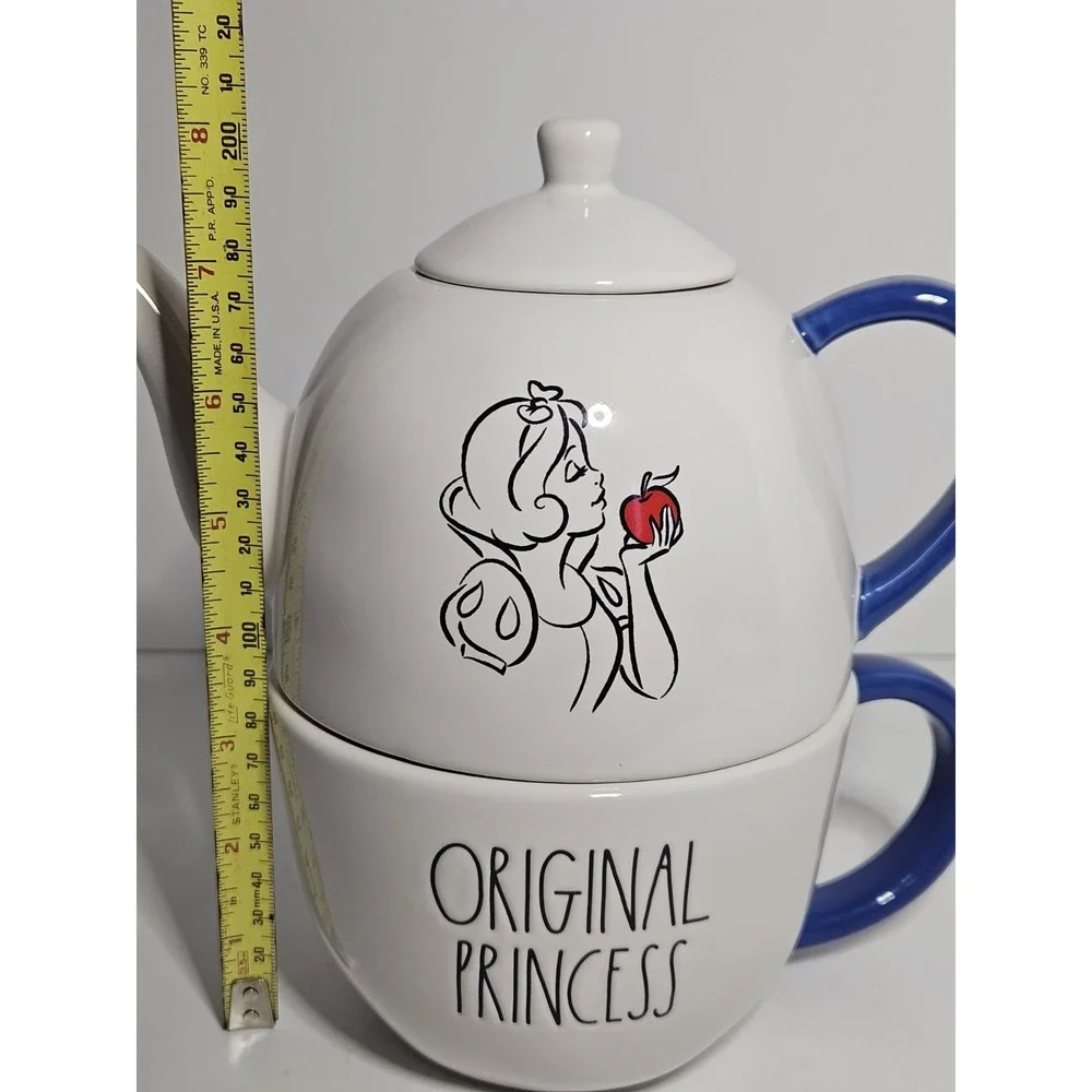 Rae Dunn Disney Snow White Tea For One Set Original Princess Teapot Mug Ceramic